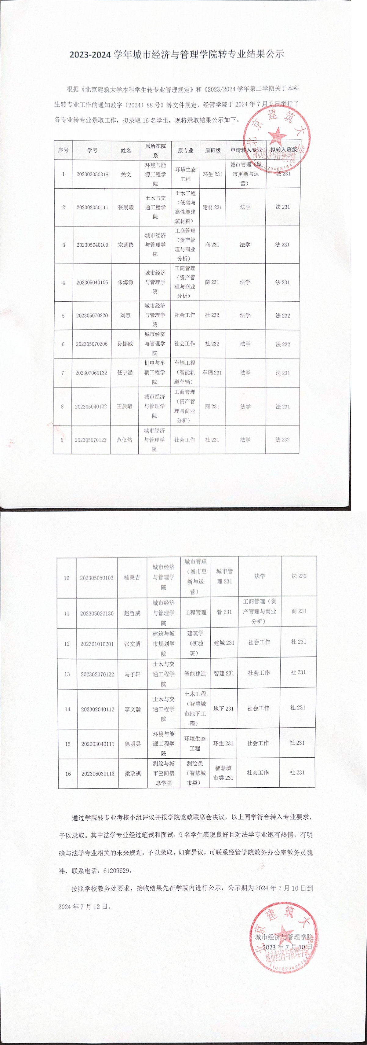 2023-2024 学年澳门新葡京赌场官网转专业结果公示_00.png